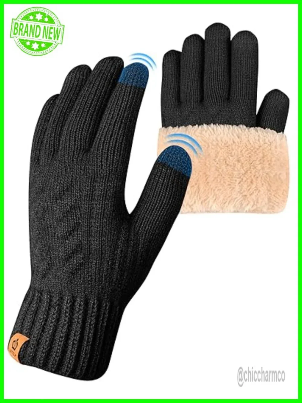 Thermal Fleece Lined Touch Screen Winter Gloves for Running Cycling